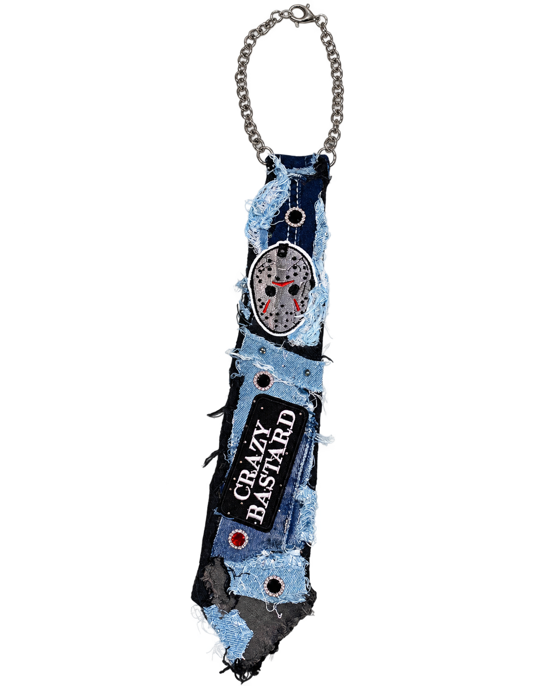 TVF XO — Crazy Bastard Patch Work Denim Tie