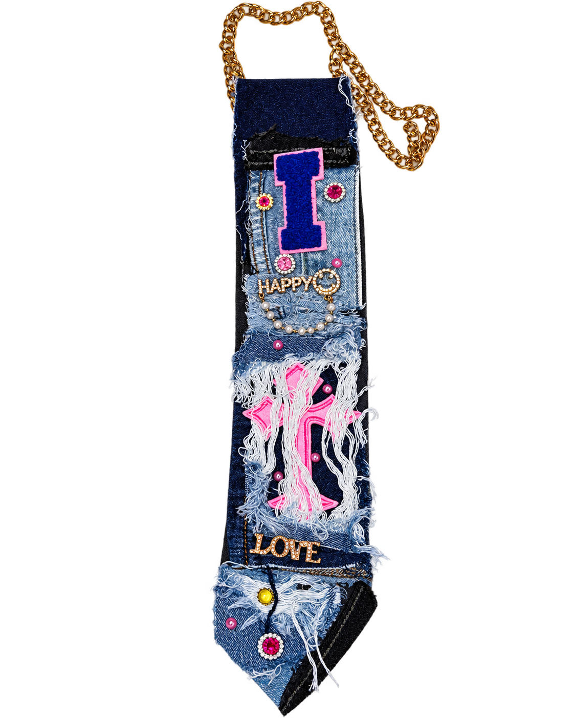 TVF XO — Love & Varsity Denim Tie